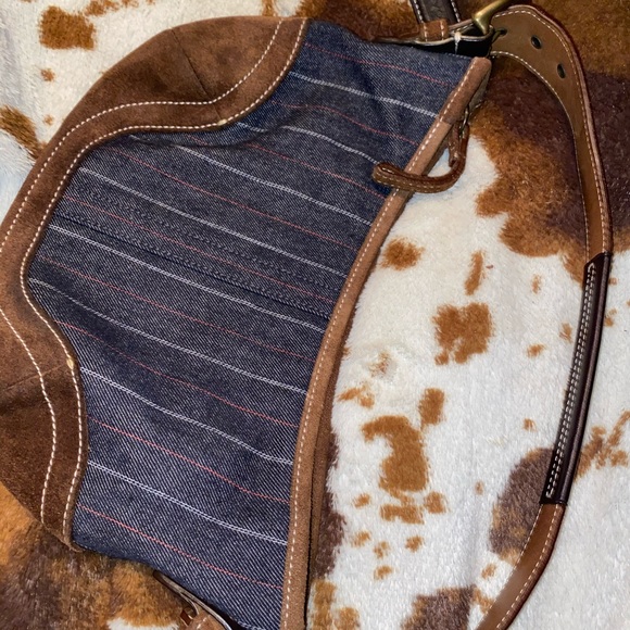 New Suede/Denim Coach Bag - Picture 10 of 12